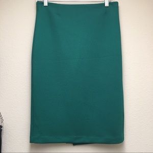 FOREVER 21 - Straight Stretchy Knit Pencil Skirt M Green